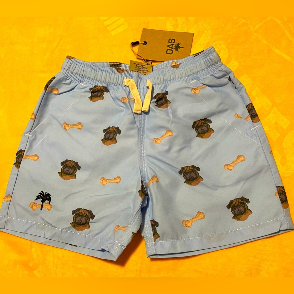 OAS Boys Pug Swim trunks Sz.6